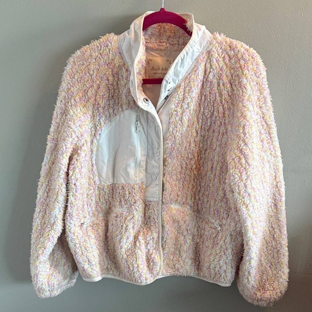 Altar'd State Multicolored Sherpa Jacket Size M